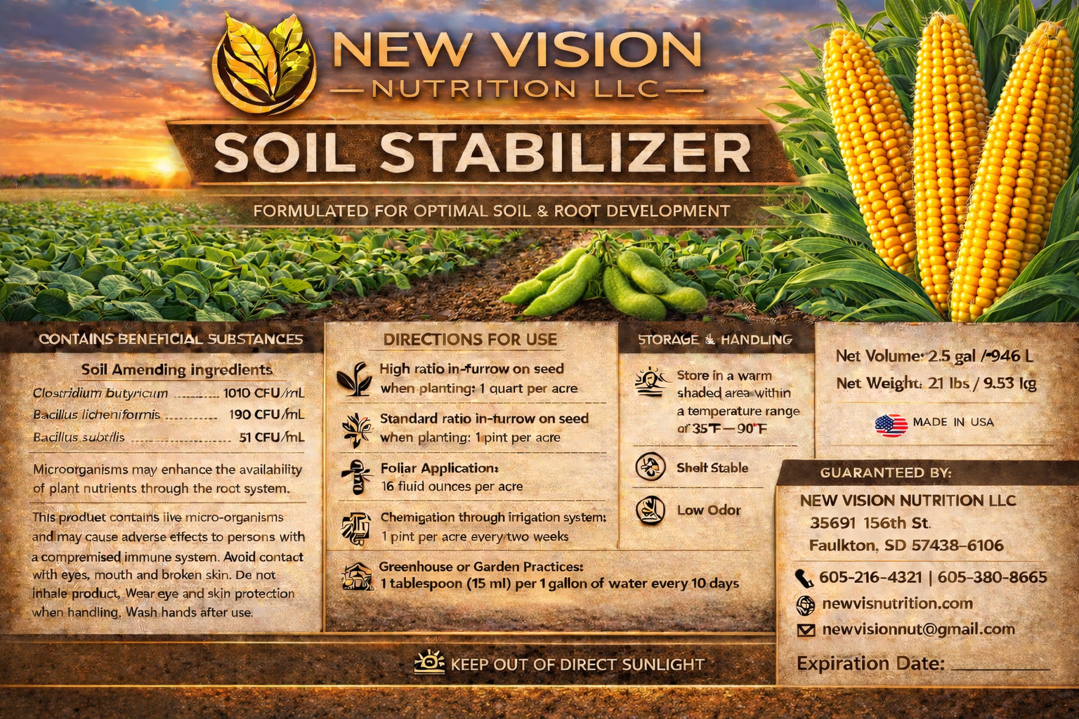 Soil Stabilizer Label